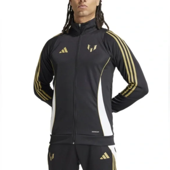 Adidas Authentic Lionel Messi Soccer Black Training Track Jacket Men’s Sz: M - Picture 2 of 5